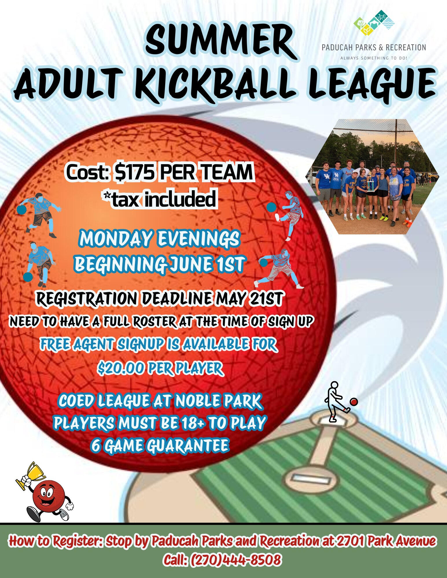Adult Kickball League Paducah, KY